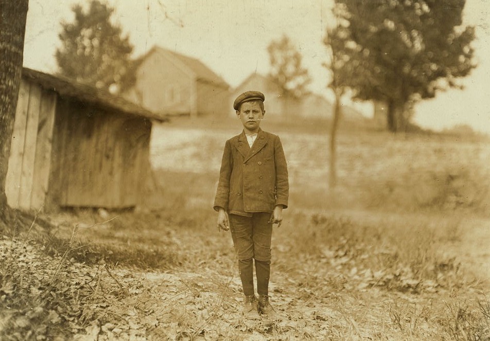 Eugene Bell, House 48 Loray Mill. Said he was 12 years old. (question). "Leastwise that's what mother says." (I am convinced that many children believe they are as old as they say they are,--their parents have misstated their ages so long.) Worked most two years--sweeping. Location: Gastonia, North Carolina. Nov. 1908