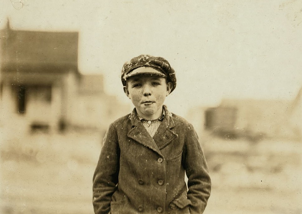 Gastonia, N.C. Boy from Loray Mill. "Been at it right smart two years." Location: Gastonia, North Carolina. Photo by Lewis Hines October 1908