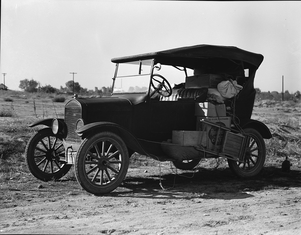 To serve the crops of California, thousands of families live on wheels. Near Bakersfield, California