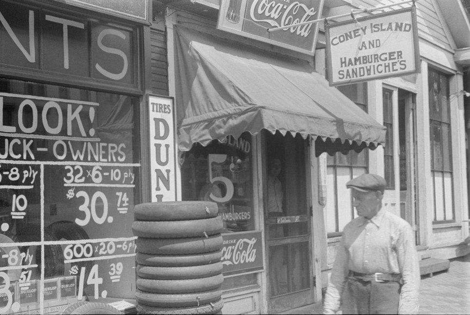 coney island hamburger sandwich