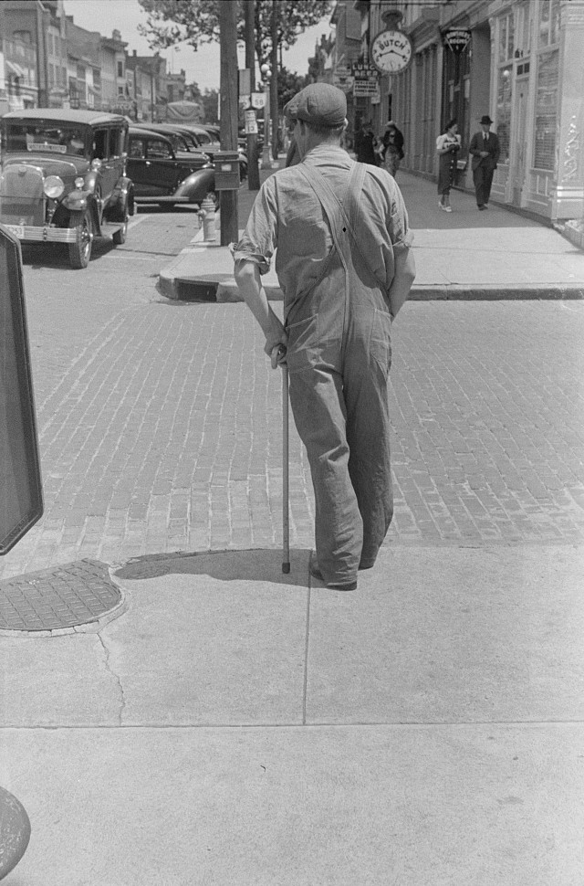 man with cane