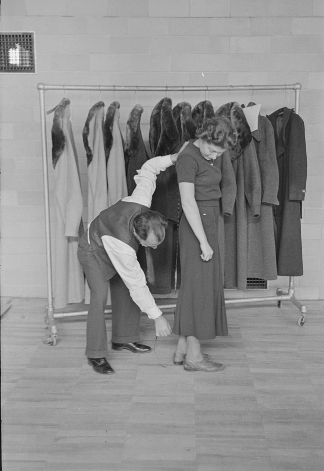 Garments manufactured by residents of Jersey Homesteads, Hightstown, New Jersey russell Lee Nov. 1936