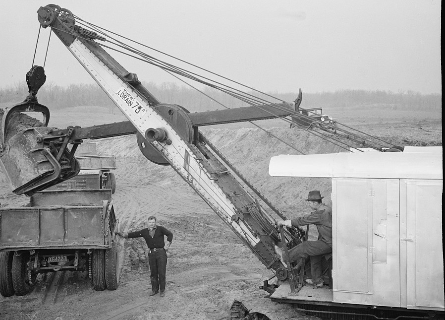 Steam shovel at the Hightstown, New Jersey, project nov 1935 carl mydans