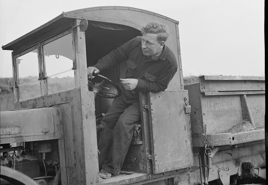 Truck driver at the Hightstown, New Jersey, project nov. 1935 carl mydans