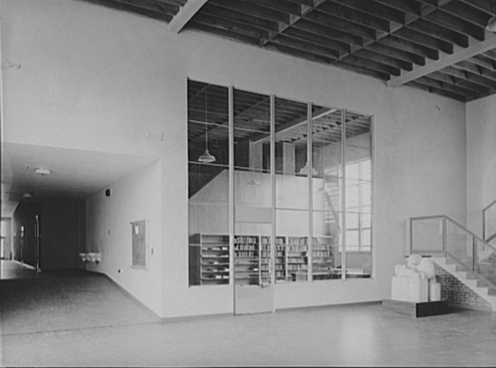 ibrary in the community building. Hightstown, New Jersey may 1938 arthur