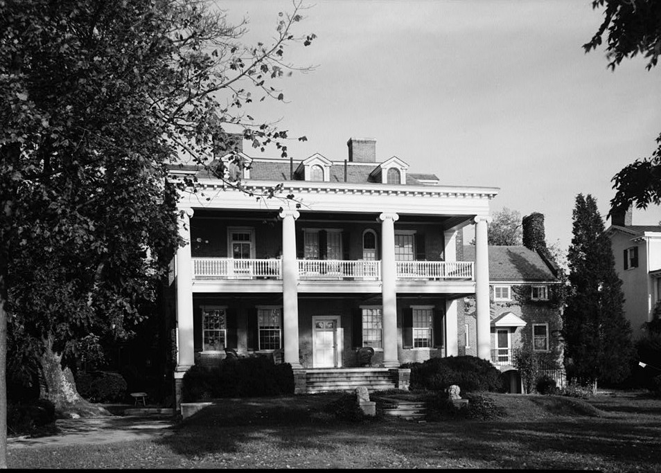 E. H. Pickering, Photographer October 1936 SOUTH FRONT PORCH 1910 - Widehall, 101 Water (Front) Street, Chestertown, Kent County, MD