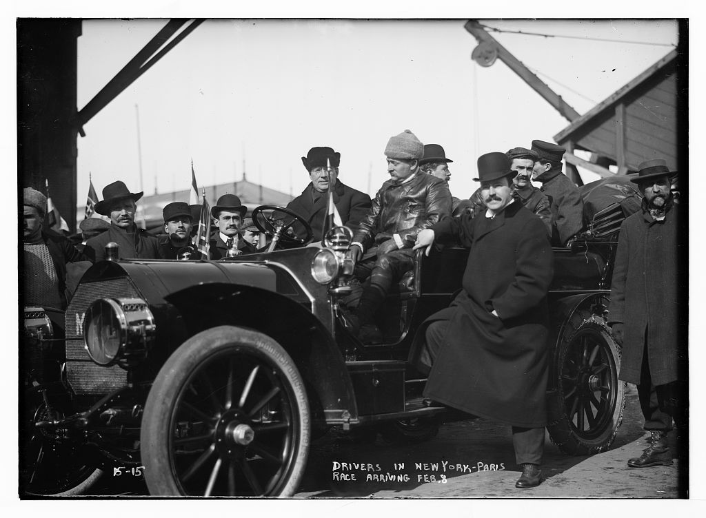 Here area photographs of some drivers in the New York to Paris race taken by Bain News service