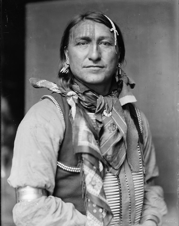 Joe Black Fox, a Sioux Indian from Buffalo Bill's Wild West Show ca. 1900 gertrude
