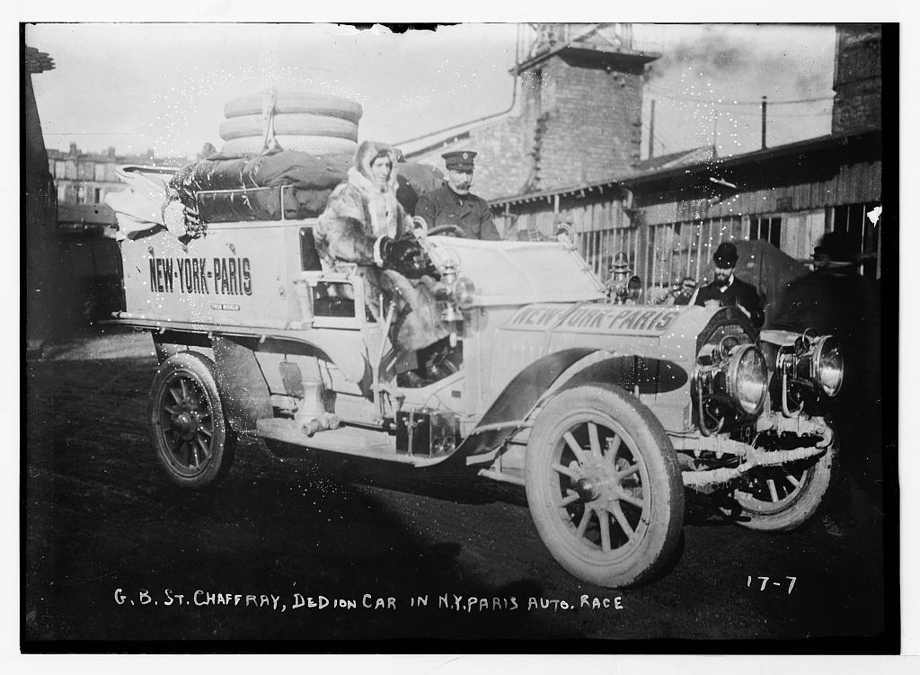 New York - Paris race - G.B. St. Chaffray, Dedion car 1908