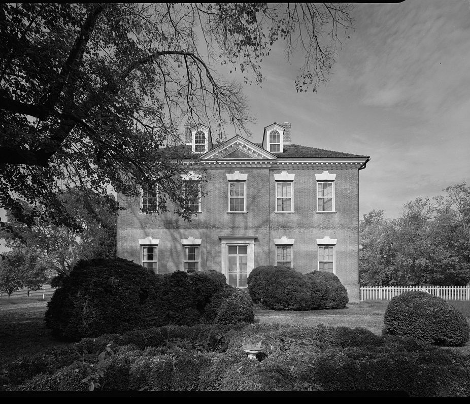 South elevation of main house c. 1780. - Pratt Mansion , 1711 Ruthsburg Road, Ruthsburg, Queen Anne's County, MD