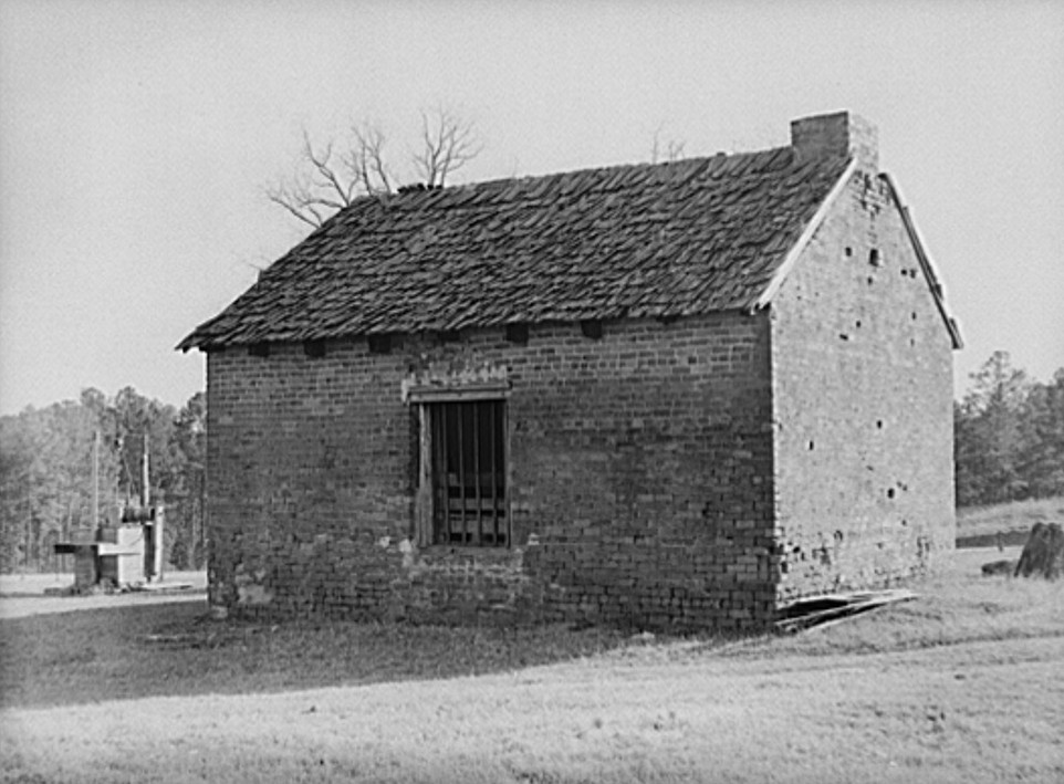 Smokehouse on old plantation. Greene County, Georgia