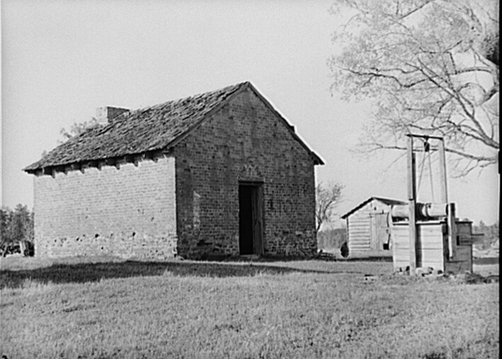 Smokehouse on old plantation. Greene County, Georgia2