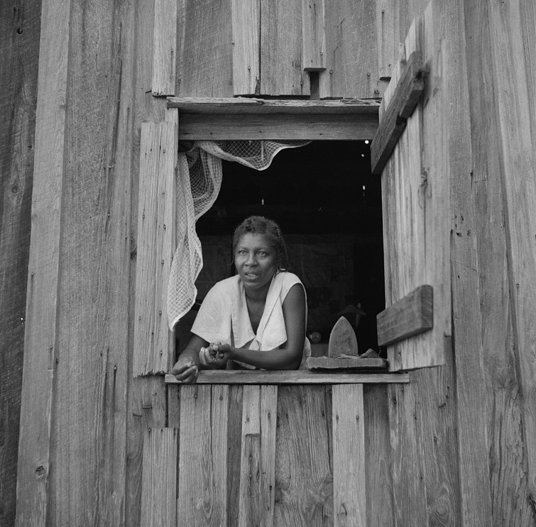 Wife of turpentine worker near DuPont, Georgia July 1937 by Dorothea Lange