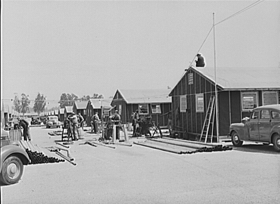 Construction work at Santa Anita reception center