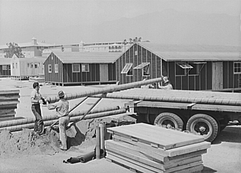 Construction work on accommodations at Santa Anita reception center