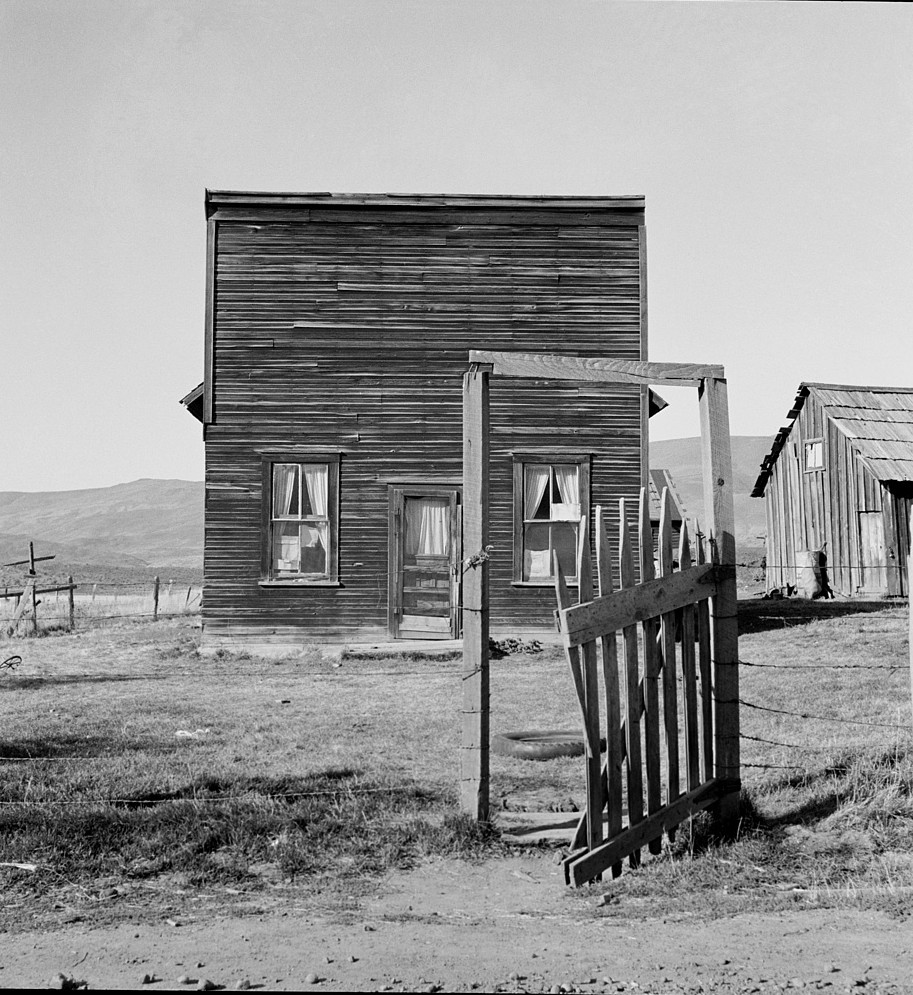 Farmer saloon and stagecoach tavern which is the temporary home of a member of the Ola self help sawmill co-op