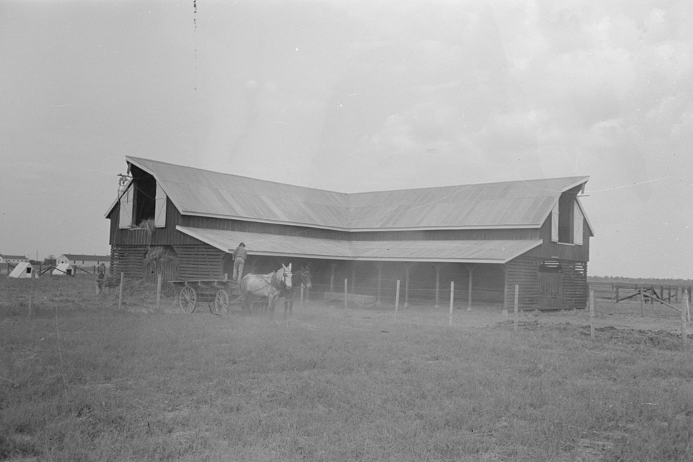 Hay barn, Lake Dick Project, Arkansas