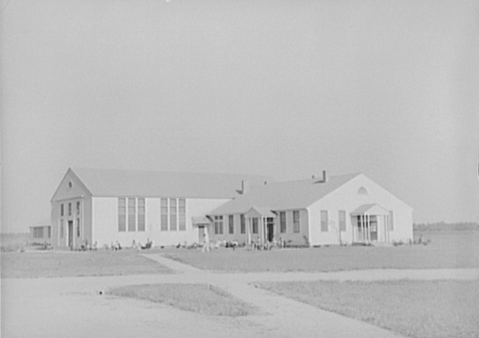 Lake Dick School House also doubled as a Community Center, photographer Russell Lee Oct. 1938