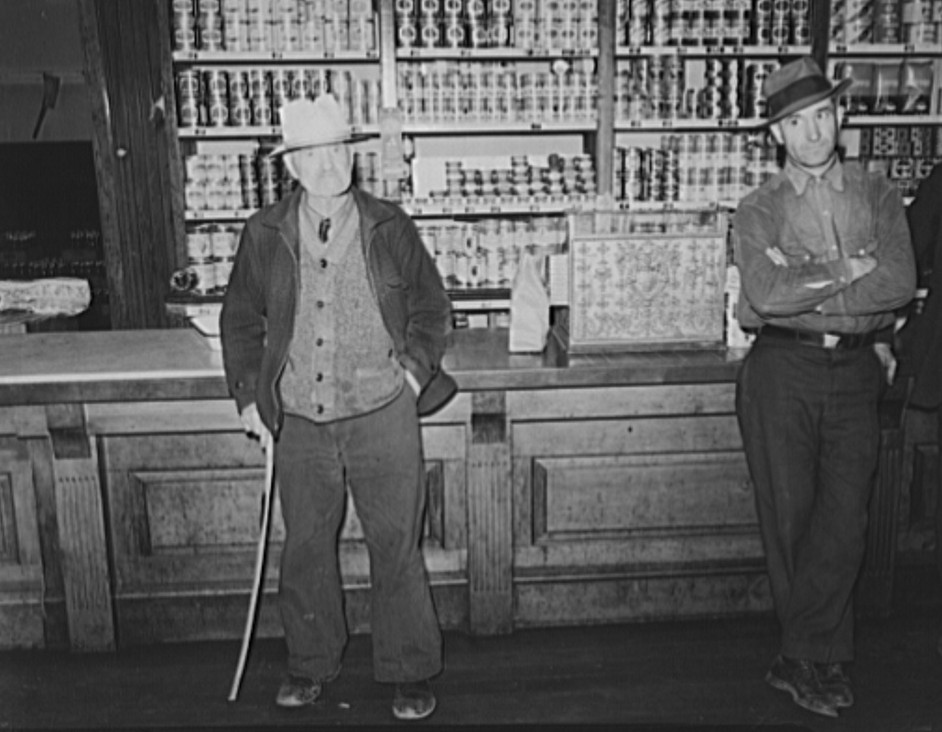 Miners in company store. Kempton, West Virginia