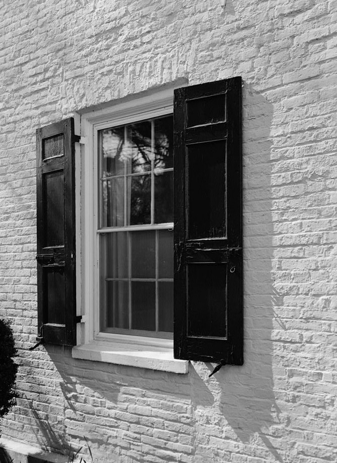 Morven detail of front window 1964 by photographer Jack E. Boucher