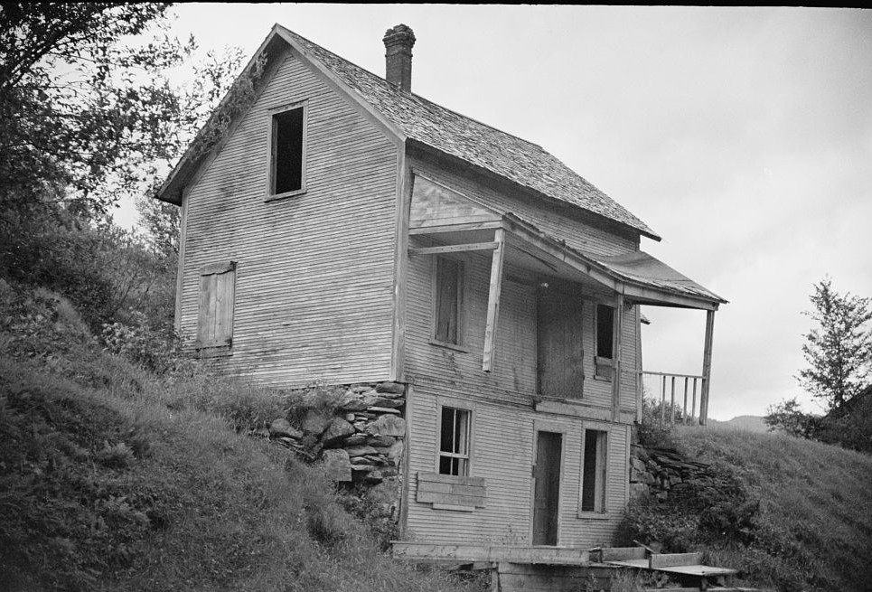 Old farmhouse near Lowell, Vermont
