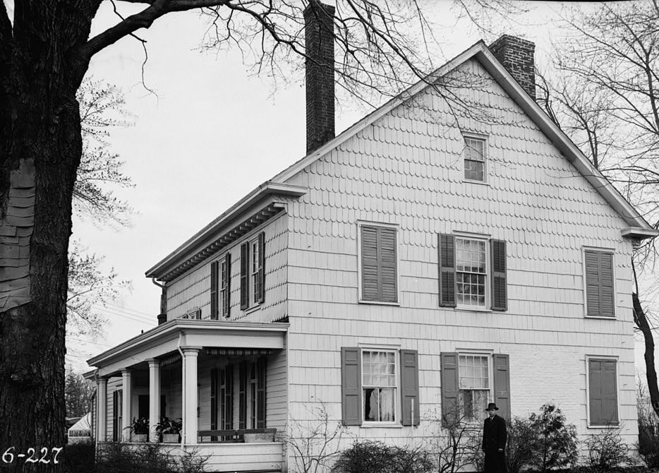 R. Merritt Lacey, Photographer April 1, 1936 west and north elevations - General Clinton Headquarters, West Main Street, West Freehold, Monmouth County, NJ
