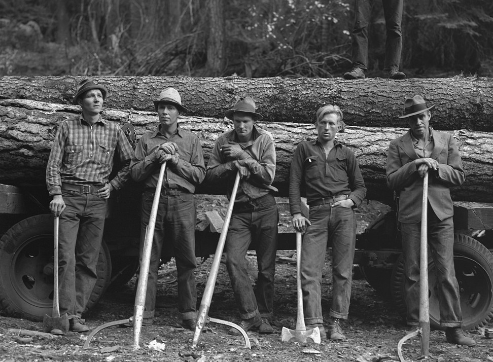 Five Idaho farmers, members of Ola self-help sawmill co-op2,