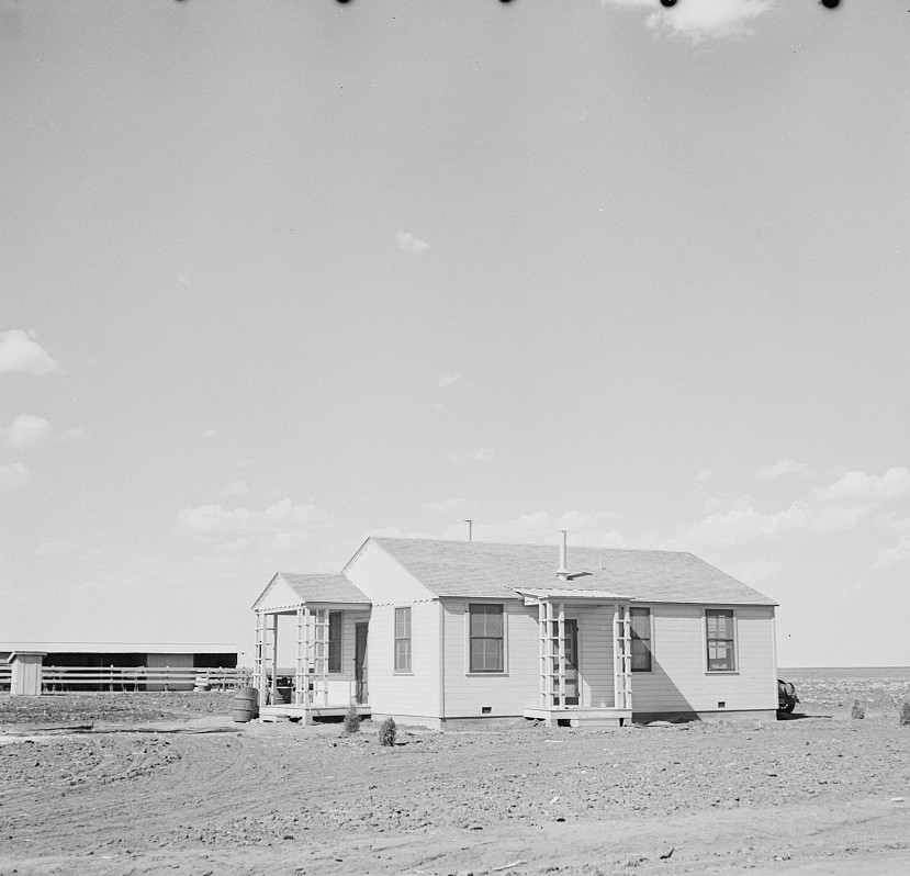 One of the thirty-three new houses. Ropesville rural community, Texas by photographer Arthur Rothstein April 1936