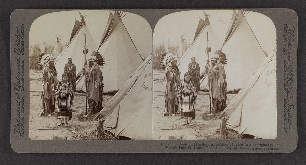 Cheyenne chiefs and family, descendants of America's aboriginal princes, World's Fair, St. Louis, U.S.A.