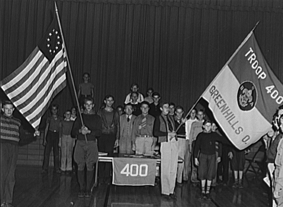 Boy Scout Troop Greenhills, Ohio by John Vachon October 1939
