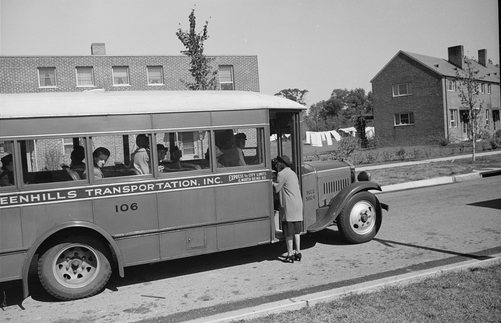 Bus which traveled between Cincinnati and Greenhills, Ohio by John Vachon October 1939