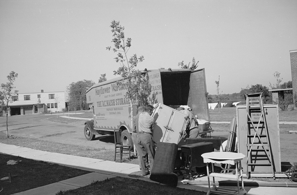 Family moving in at Greenhills, Ohio by John Vachon October 1939 2