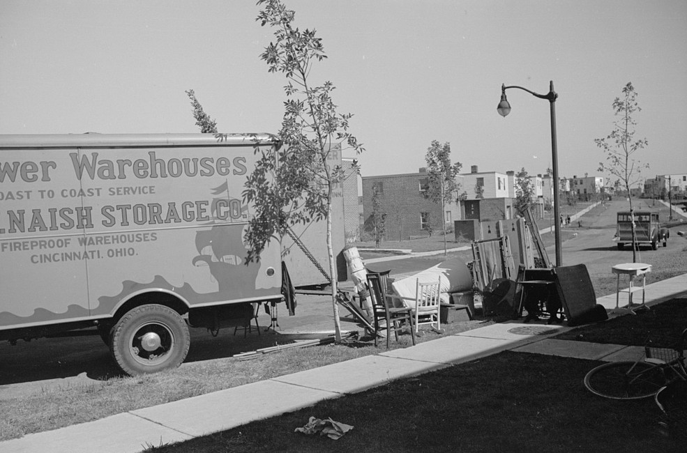 Family moving in at Greenhills, Ohio by John Vachon October 1939 3