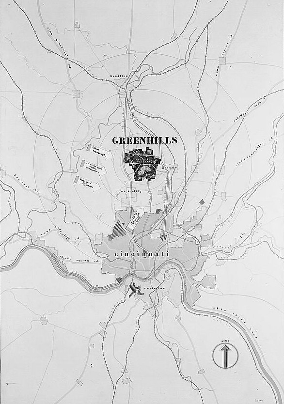 Map of Greenhills project, Ohio 1936