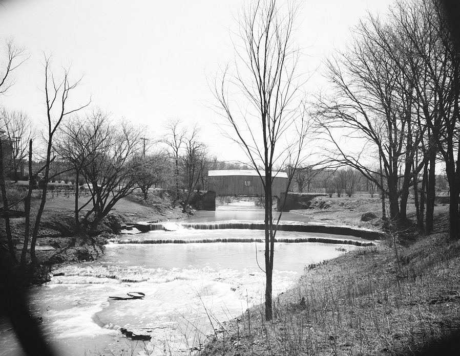 Old covered bridge near Greenhills, Ohio 1936