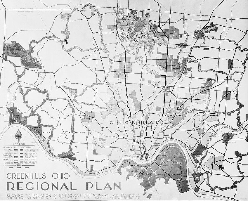 Regional plan. Greenhills, Ohio 1936