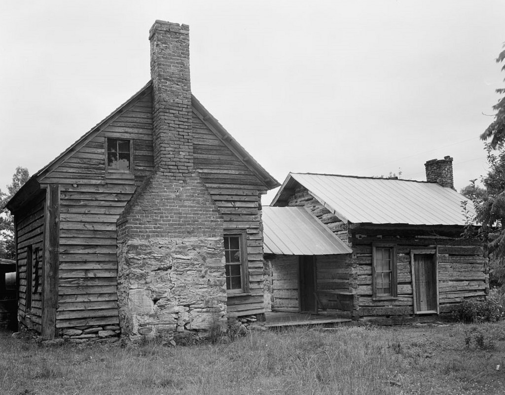 Old Log barn Wentworth vicinity, Rockingham County, NC by photographer Frances Benjamin Johnston 1938