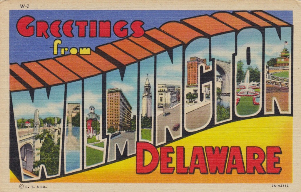Wilmington delaware 1937 postcard